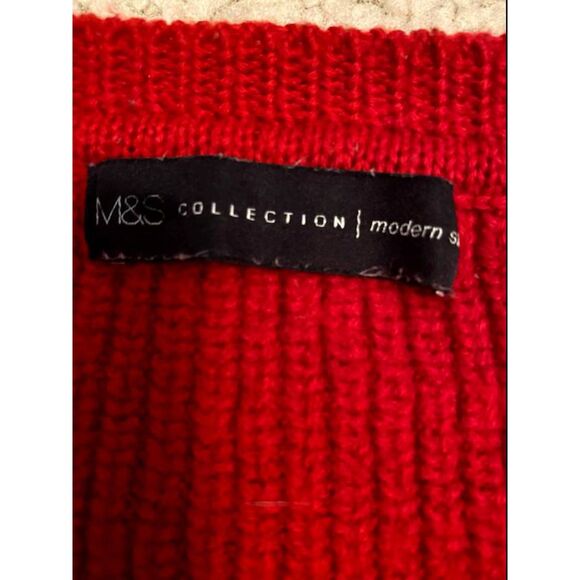 NWOT M&S Collection Knit Red Sweater UK size 14 - Picture 5 of 11